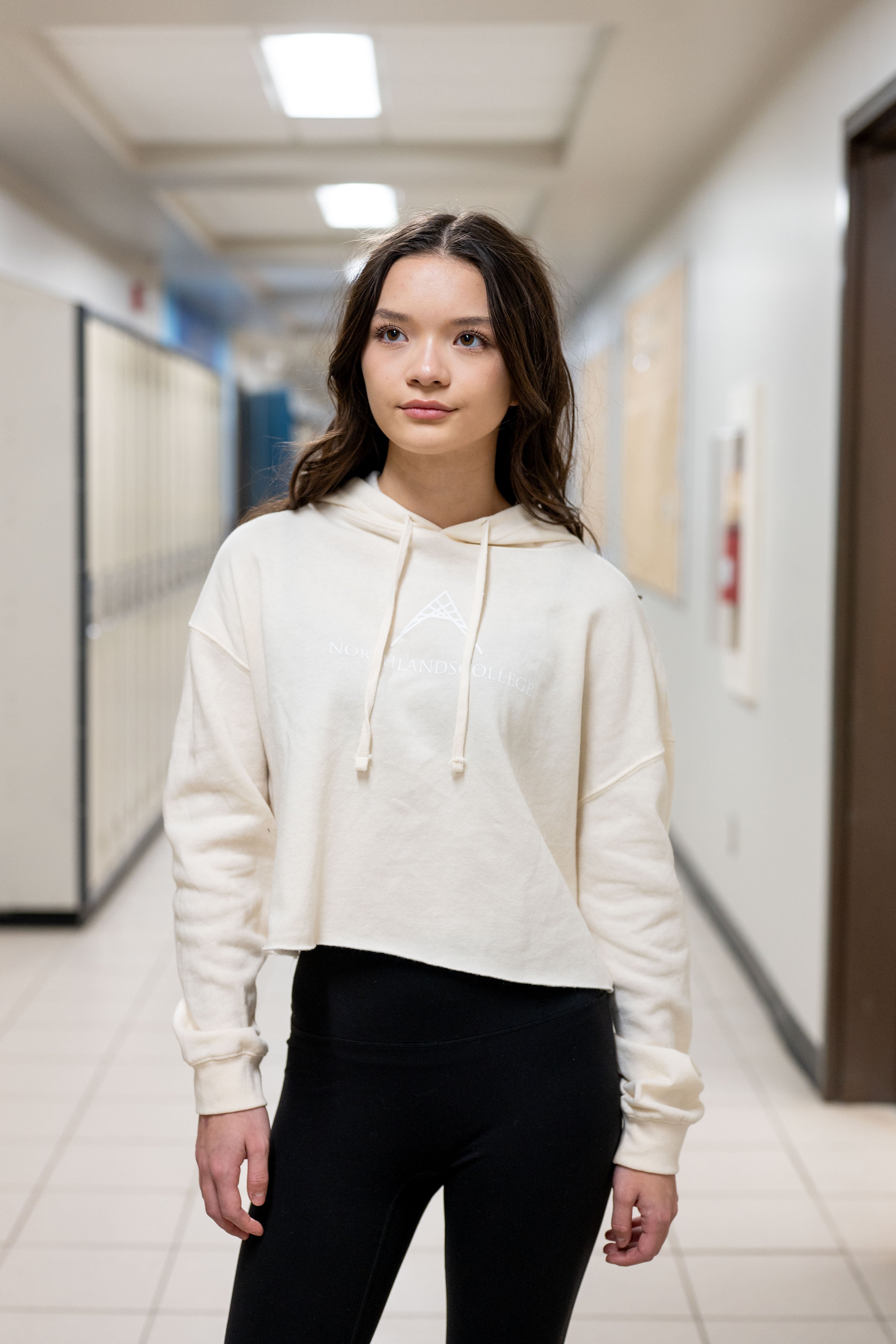 Women's Lightweight Cropped Hooded Sweatshirt