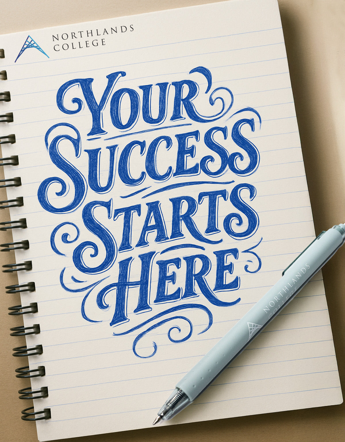 Soft Touch Gel Pen - Northlands Logo